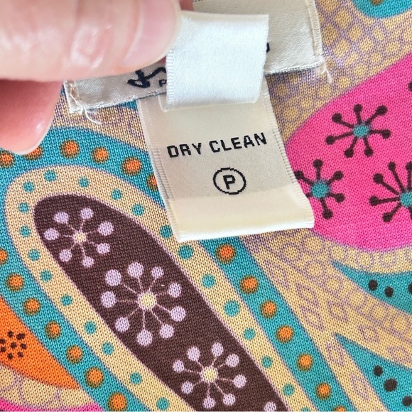 LILLY PULITZER VTG Y2K Silk Vibrant Paisley Dress 4 Tie Back Empire Waist Retro - Picture 9 of 10